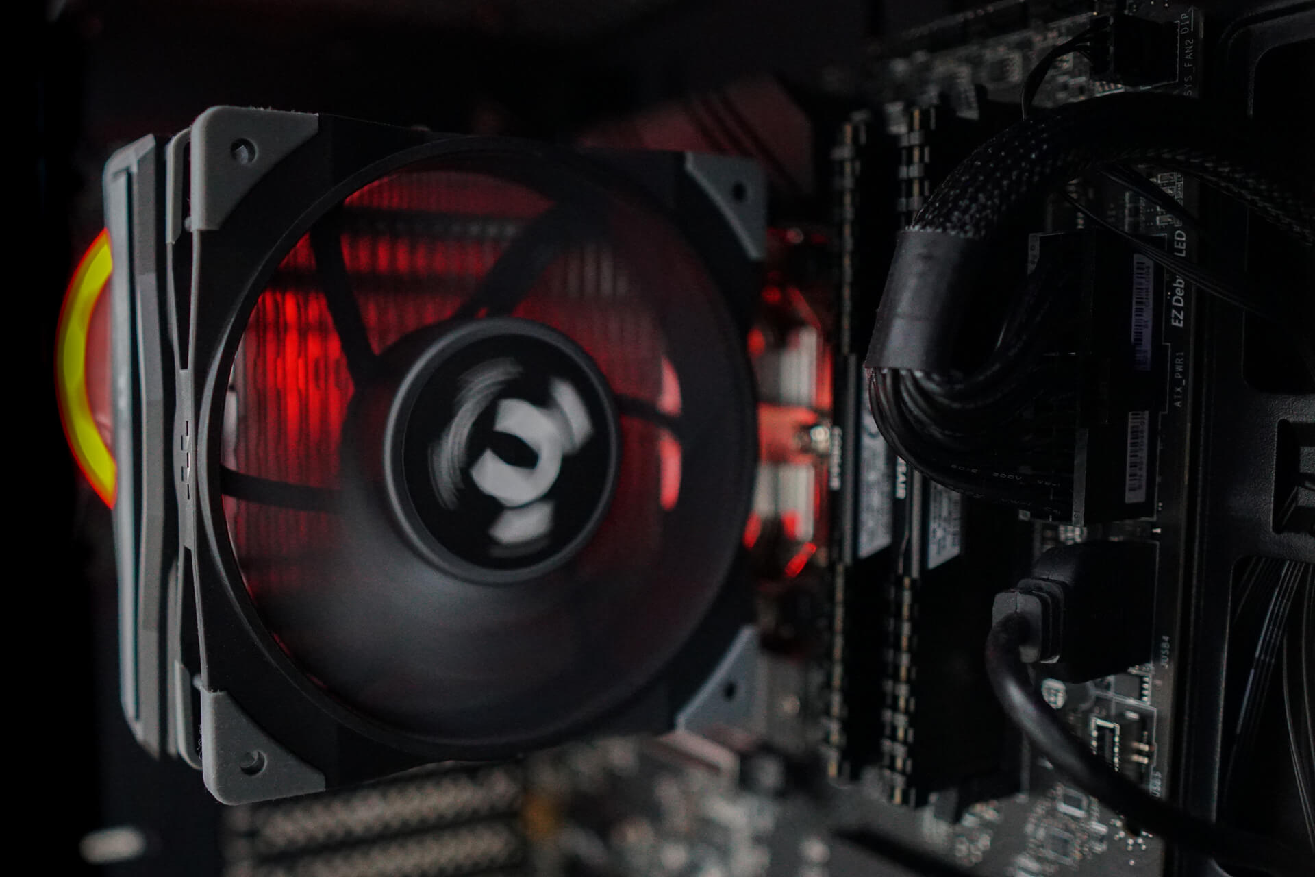 Close up PC rood gecomprimeerd